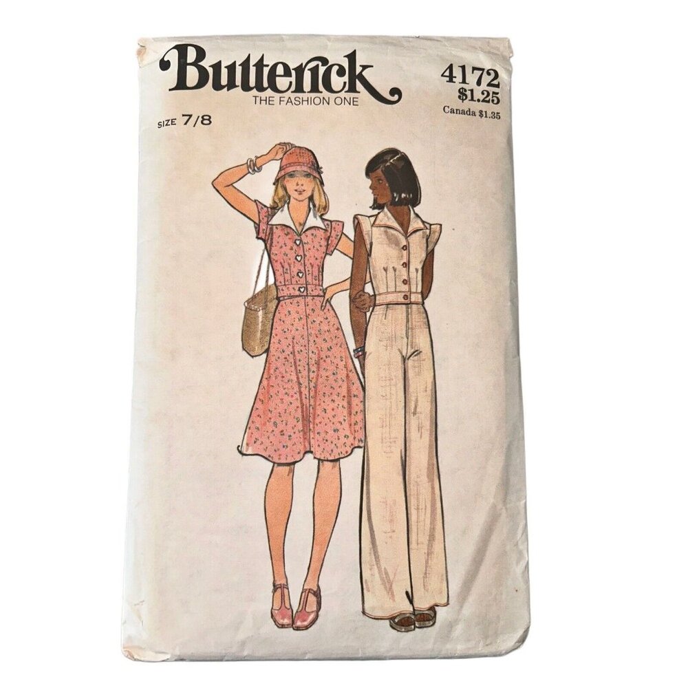 Butterick The Fashion One Sewing Pattern Dress Only Size 7/8
